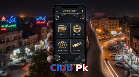 Main screen of Club Pk app page for PK players