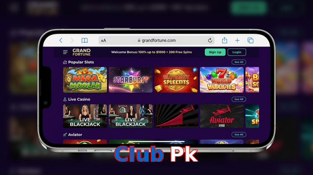 Main screen of Club Pk ios page for PK players